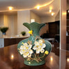 CERAMIC EMBOSED FLOWER VASE