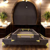 LEATHER SERVING TRAY 2-P
